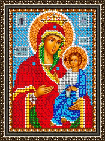 «Светлица» рисунок на ткани для вышивания бисером 317М «Прсв .Богородица Иверская» 12*16см (1шт) цвет:317М