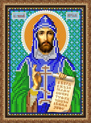 «Светлица» рисунок на ткани для вышивания бисером 772М «Св. Кирилл» 12*16см (1шт) цвет:772М