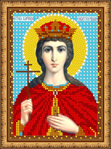 «Светлица» рисунок на ткани для вышивания бисером 706М «Святая Великомученица Екатерина» 12*16см (1шт) цвет:706М