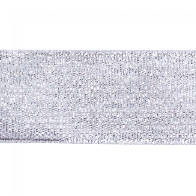 Лента люрекс 25мм (1кат*25ярд) цвет:серебро